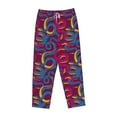 thumbnail image 6 of Uemuo Colorful Snake Pattern Women's Wide Leg Palazzo Lounge Pants with Pockets Light Weight Loose Comfy Casual Pajama Pants-XX-Large, 6 of 9
