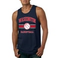 thumbnail image 1 of Wild Bobby City of Washington Basketball Fantasy Fan Sports Mens Tank Top, Navy, Small, 1 of 5