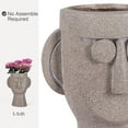 thumbnail image 4 of Adeco  Abstract Face Head Planter 15'' Flower Pot Beige, 4 of 5