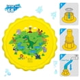thumbnail image 2 of Huge 68″ Splash Water Play Mat for Little Kids & Toddlers, Water Sprinkler, Water Inflatable Wading Pool for Summer Fun Outdoor Water Toys for Boys & Girls, Yellow Animals, 2 of 9