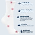 thumbnail image 3 of Doctor's Choice Diabetic Full Cushion Crew Women's Socks, Medium, Women's Shoe Size 6-10, 4 Pack, 3 of 10