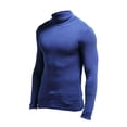 thumbnail image 4 of Camisa ajustada fina de manga larga de otoño e invierno con cuello alto y protección para el cuello de una pieza para hombre, 4 of 4