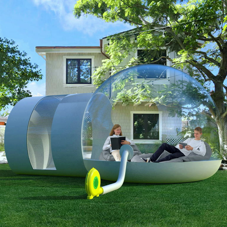 Anqidi Inflatable Bubble Tent Luxury Single Tunnel Transparent Eco Bubble  House Outdoor Dome Greenhouse Camping Tent 3*5m w/Blower 