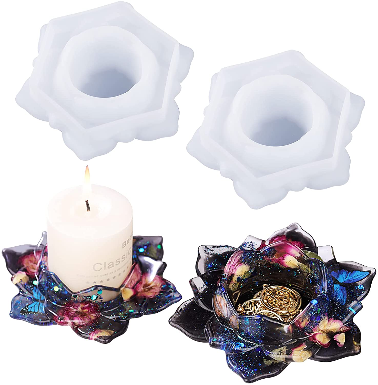 Candleholders Candles & Holders Resin Tealight Holders Lotus