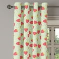 thumbnail image 2 of Ambesonne Fruits Grommet Curtain, Spring Blossoms Cartoon, 50" x 72", Pale Green Red, 2 of 6