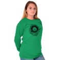 thumbnail image 4 of Whale Compass Free Spirit Animal Women's Long Sleeve T Shirt Brisco Brands L, 4 of 6