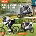 thumbnail image 2 of Remolque VEVOR para bicicletas para perros, 45 kg, plegable, negro y gris, 2 of 9