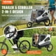 thumbnail image 2 of Remolque VEVOR para bicicletas para perros, 45 kg, plegable, negro y gris, 2 of 9