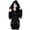 #0498-Black, variant on Cute Cat Ear Hoodies for Women Fuzzy Fleece Coat Hooded Open Front Cardigan Jacket Trendy Winter Jacket Gift