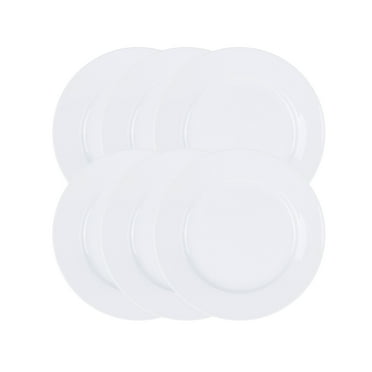 Our Table Simply White 6 Piece 8 Inch Porcelain Salad Plate Set