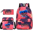 thumbnail image 1 of Huggy Wuggy Kids Backpack 3pcs School Bag Poppy Playtime, 1 of 1
