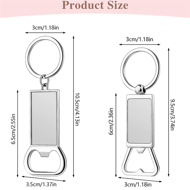 20Pcs Sublimation Keychain Blanks - Sublimation Keychain Case or Metal Sublimation Bottle Opener for Heat Transfer,Set A