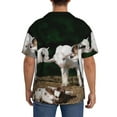 thumbnail image 5 of Sigee Cute Goat Baby Print Men's Shirts Casual Button Down Short Sleeve Summer Beach Shirt Hawaiian Vacation Shirts Tee Shirt-4X-Large, 5 of 7