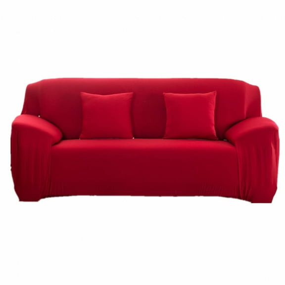 AUQ Chair Covers,High Stretch Fabric Couch Covers,Stylish and Elegant Sofa Covers,Red