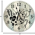 thumbnail image 3 of 10'' Modern Wall Clock, Silent Non-Ticking Battery Operated Clocks, Nurse on Duty, Nurse, Nurse Life Stethoscope, PVC Wall Decor Hang, for Bedroom/Living Room, 3 of 4