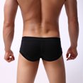 thumbnail image 6 of IAJDKMEK Men's Boxer Briefs - Low-Rise Sexy Underwear for Men, Flat-Angle Comfort Mens Boxer Briefs, Soft Boxer Briefs for Daily,Black L, 6 of 7