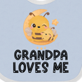 thumbnail image 4 of Inktastic Bees-moon Grandpa Loves Me Boys or Girls Baby Bib, 4 of 4