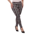 thumbnail image 6 of Plus Size Treggings With Self Belt - Red  Black Plaid, 6 of 8