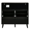 thumbnail image 6 of Zimtown Rattan Shoe Cabinet 2 Rows 4 Drawers, Holds 24 Pairs, Adjustable Shelves for Entrance Hallway, Black, 6 of 12