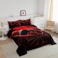 thumbnail image 3 of Erosebridal Game Controller Bedding Full Comforter Set, Black Red Down Comforter, Geometric Gamepad Decor, Lightweight, 3 of 8