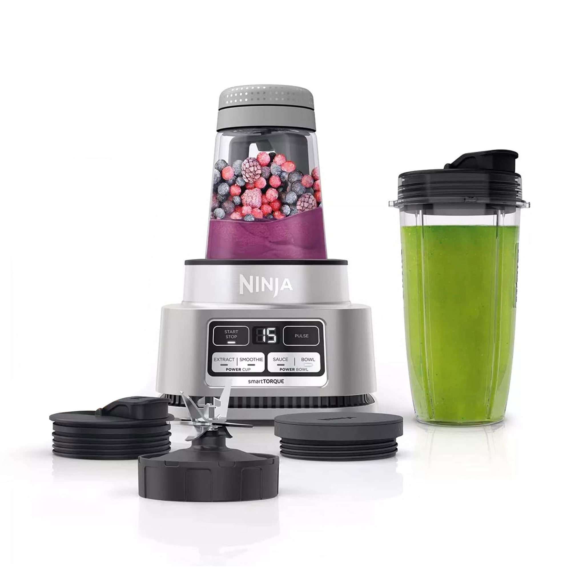 Ninja Foodi Smoothie Bowl Maker and Nutrient Extractor* Blender 1100W Auto-iQ, with 24-oz. Nutrient Extraction* Cup, SS100