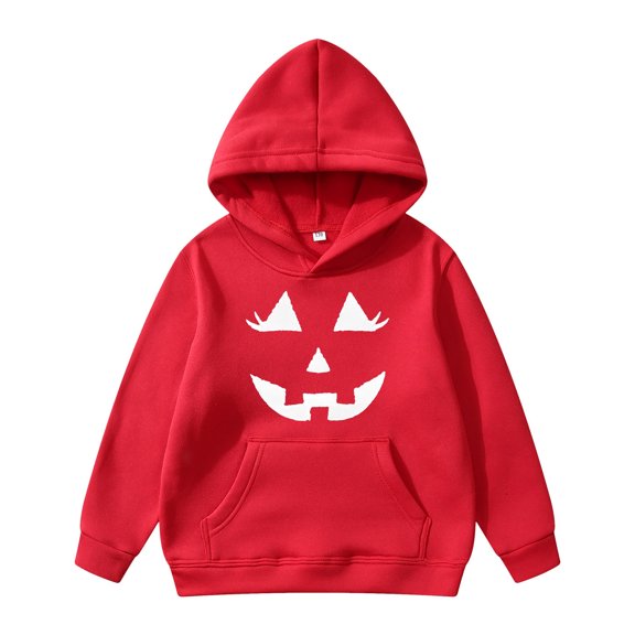 JIAYUE Boy's Sweatshirt For Kids Loose Long Sleeve Pullover Hoodies With Soft With Halloween Print Graphic Design For Winter Comfortable Casual Everyday Versatile Tops,13-14 Years