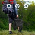 thumbnail image 6 of 120lbs Heavy Duty Multipurpose Garden Cart - All Terrain Utility Cart With Metal Frame For Beach, Lawn, Sports, Camping - Black Outdoor Decor, 6 of 7