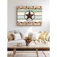 thumbnail image 4 of Western Texas Star Green Wall Art for Living Room,Canvas Picture Wall Decor for Bathroom Bedroom,Farmhouse Brown Country Vintage Painting Artwork for Office Kitchen Hallway Dining Room Decor 24"x32", 4 of 8