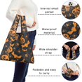 thumbnail image 5 of 5 Pack Foldable Shopping Bag,Halloween Spider Bat Pattern Reusable Grocery Bags with Pockets,Large Reusable Tote Bags with Handles Waterproof & Lightweight, 5 of 6