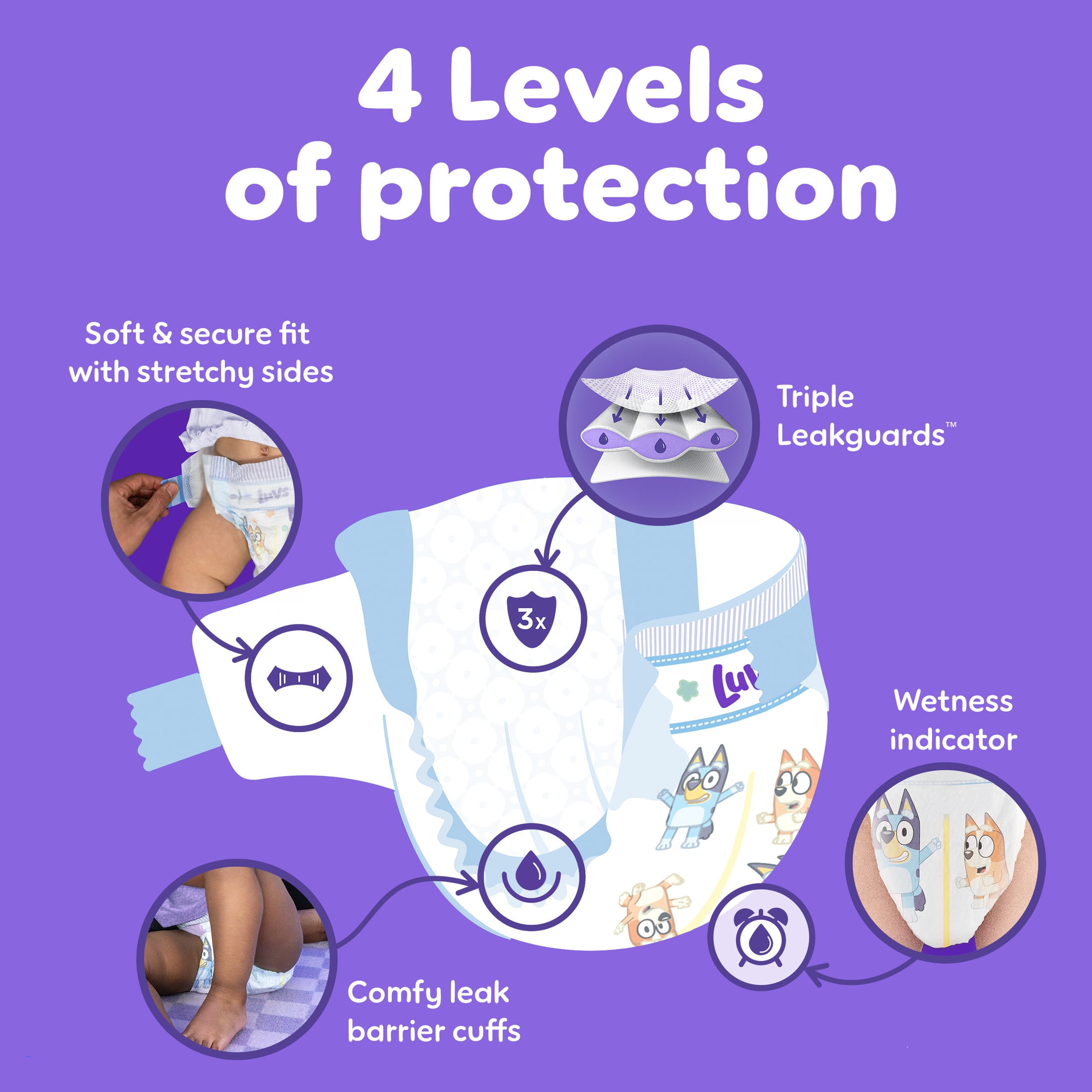 Luvs Platinum Protection Baby Diapers, Size 0 (up to 10 lb), 38 Count