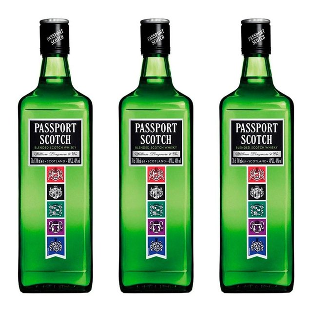 Paquete 3 Botellas Whisky Passport Escocés 700 ml