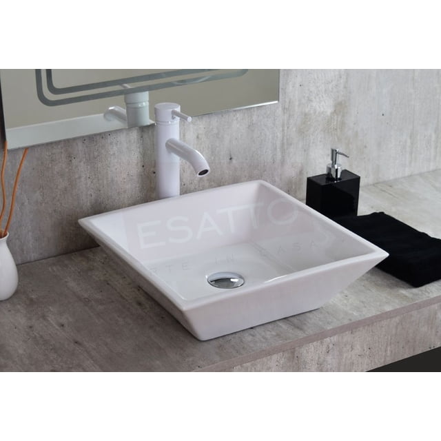 Esatto® Kit Maya B Paquete De Precio Mejorado Con Lavabo, Llave Y Desagües Listo Para Instalar ESATTO PAQUETE COMPLETO DE LAVABO PARA BAÑO