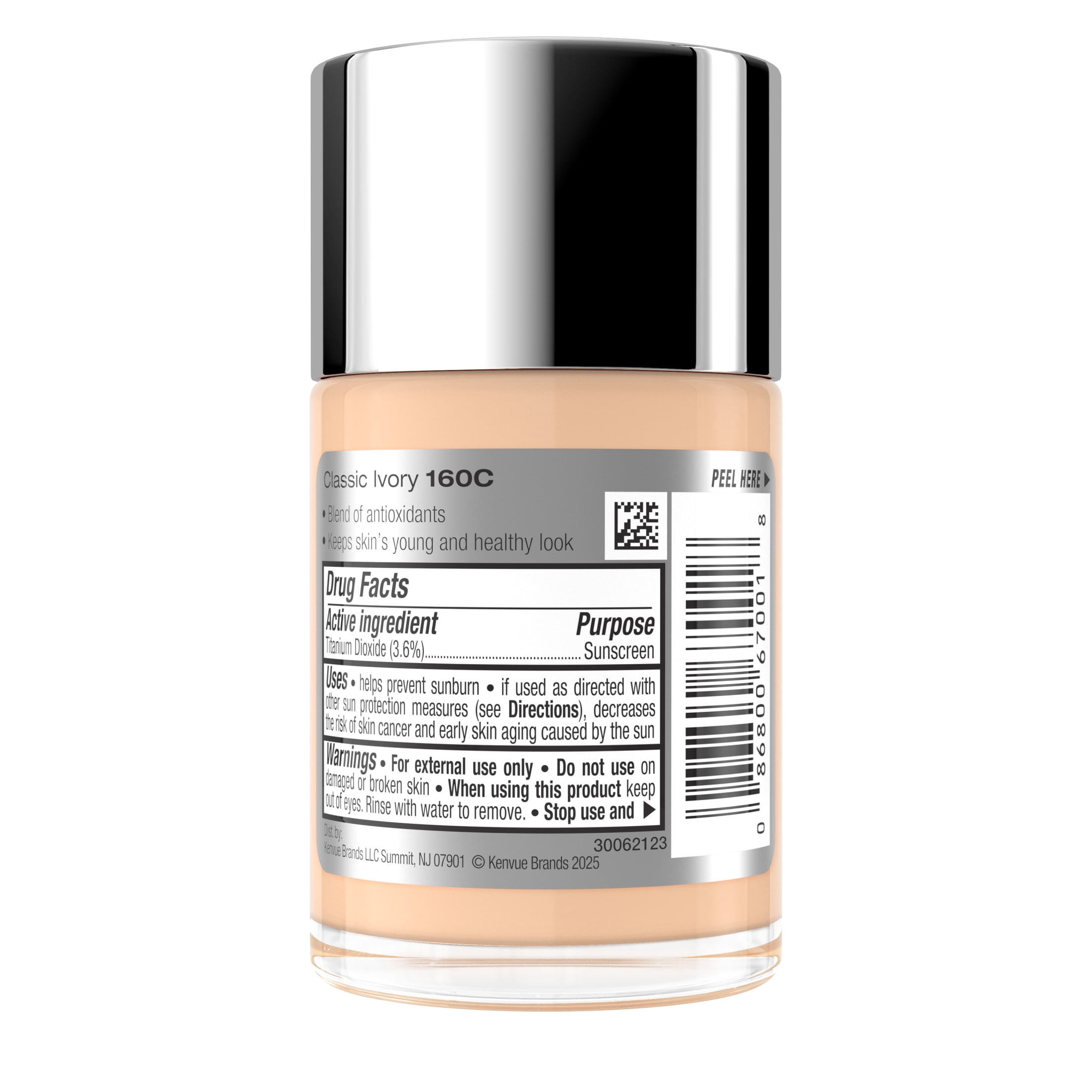 Neutrogena Healthy Skin Liquid Makeup, Classic Ivory 160C, 1 fl. oz