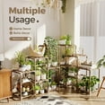 thumbnail image 3 of 2 Sets of Package Plant Stands Indoor Wood Plant Shelf Outdoor Tiered Plant Rack for Multiple Plants Ladder Plant Holder Plant Table for Plant Pots Boho Home Decor for Gardening Gifts, 3 of 5
