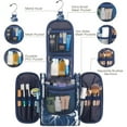 thumbnail image 3 of Narwey Hanging Toiletry Bag with Hook Makeup Cosmetic Organizer with Multiple Compartments Foldable for Men Women Travel Essentials, Medium, 3 of 8