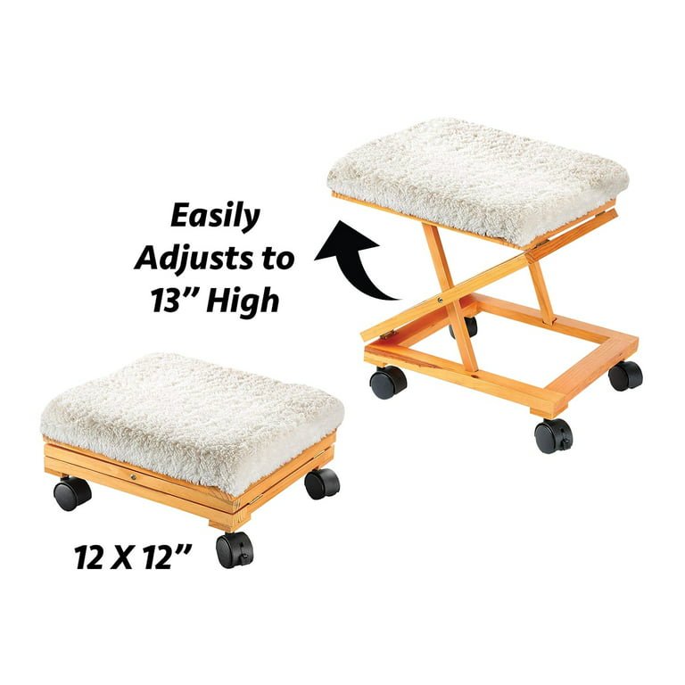  Fonowx Low Rolling Seat Footstool Portable Shoes