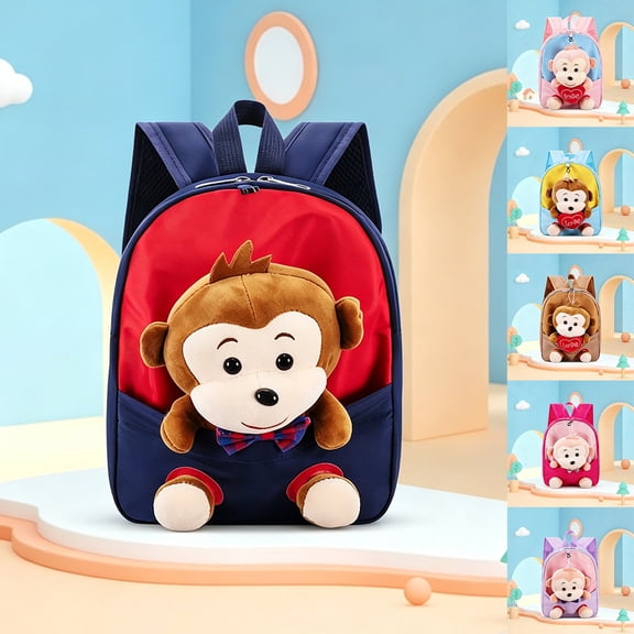 Backpack Cute Character Print Lightweight Waterproof Elementary School Bookbag
