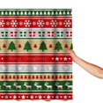 thumbnail image 5 of Cortina de ducha Feliz Navidad árbol de Navidad invierno copo de nieve ciervo regalo estrella cortina de ducha con 12 ganchos decorativos 72x72 pulgadas, 5 of 5