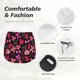 thumbnail image 4 of Balery Various pink and red Bow knots Pantalones cortos deportivos para mujer con forro y dos bolsillos, elásticos, para entrenamiento, gimnasio, yoga-Medium, 4 of 7