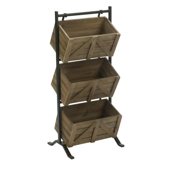 Three Tier Display Stand, Wooden Crate Display Stand
