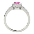 thumbnail image 3 of Aonejewelry 2.45 Ct. Ttw Diamond and Oval Shaped Pink Topaz Ring in 10K White Gold, 3 of 4
