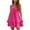 Hot Pink, variant on Women Beach Cover Up Dresses Spaghetti Strap Short Dresses Summer Coverups Casual Flowy Ruffle Hem Sundresses