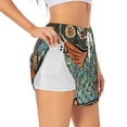 thumbnail image 2 of Bixox Women's Rich Fish pattern 2 in 1 Running Shorts - Lightweight Athletic Workout Gym Yoga Shorts Liner with Pockets - XX-Large, 2 of 7