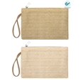 thumbnail image 7 of Deago 2 Pieces Straw Clutch Bag Bohemian Summer Beach Handbag Straw Purse Zipper Wristlet Wallets for Women Girl (Khaki+Beige), 7 of 7