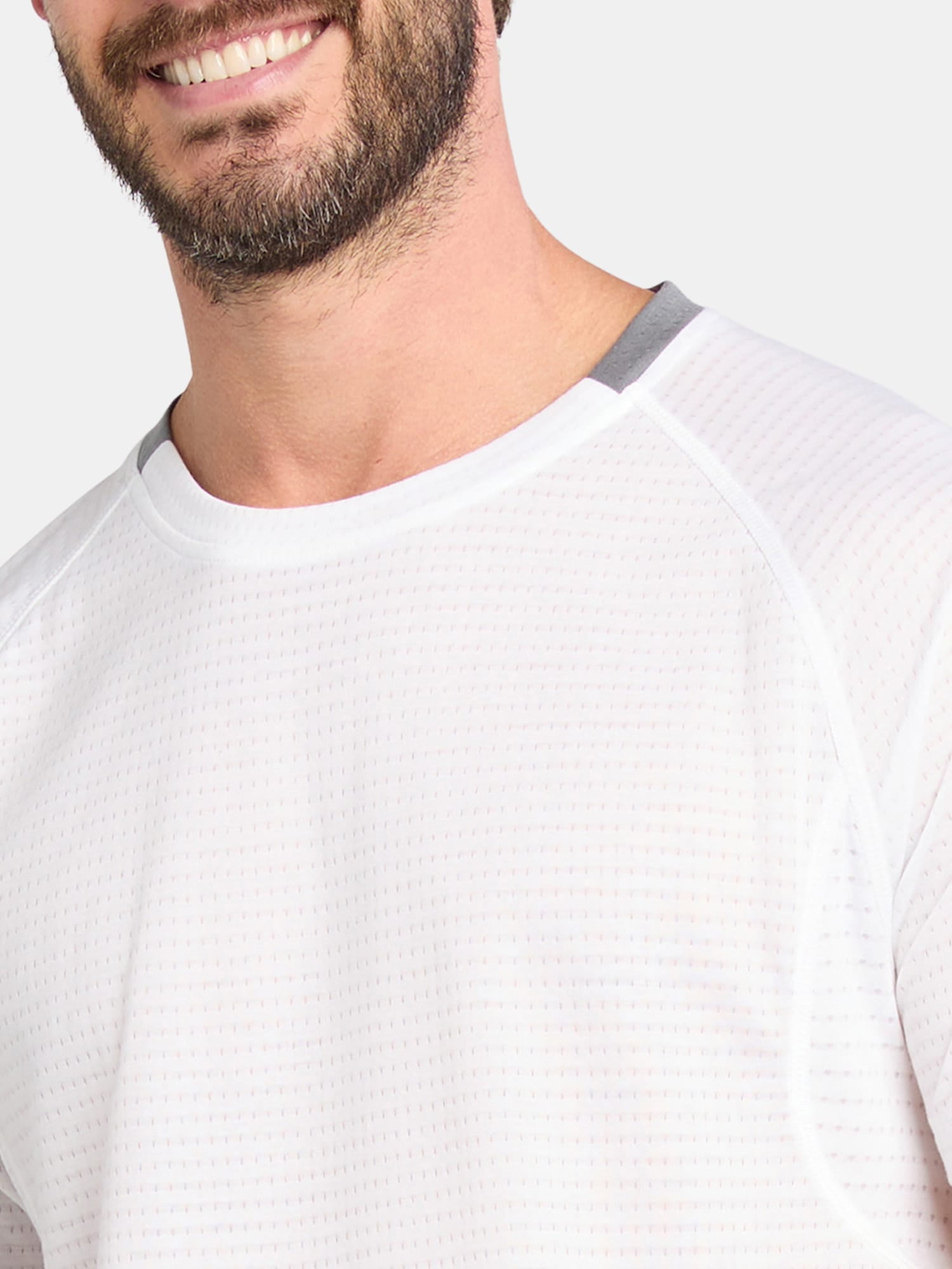 Athletic Works Men's and Big Men's Mixed Media Tee, Sizes XS-5XL
