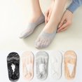 thumbnail image 4 of 5 pairs No Show Socks for Womens Size 6-9, Ultra Low Cut Liner Silk Breathable Socks Ice Feeling socks, Nonslip Liner Invisible Hidden Thin Socks, 4 of 7
