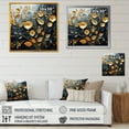 thumbnail image 4 of Designart "Wintery Charm Of Black And Gold Leaves I" Leaves Floater Framed Wall Art Prints, 4 of 5