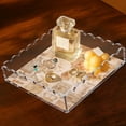 thumbnail image 3 of Unique Bargains Magnetic Acrylic Tray Scalloped Design Versatile Organizer and Display Holder Clear Square, 3 of 7