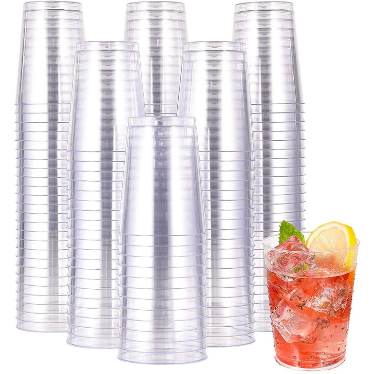 JOLLY CHEF 9 oz Clear Disposable Plastic Cups, 100 Pack Clear Plastic Cups  Tumblers, Heavy-duty Part…See more JOLLY CHEF 9 oz Clear Disposable Plastic