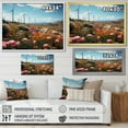 thumbnail image 4 of Designart "Wind Turbines Floral landscape I" Plants Floater Framed Wall Art Print, 4 of 7